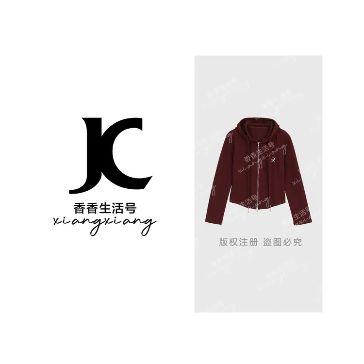 【香香严选】琥珀流光连帽长袖拉链常规款短外套帽衫运动休闲-66823