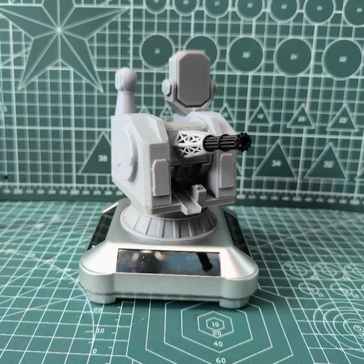 太阳能版1130近防炮创意车载旋转模型摆件桌面手工军事小情绪礼物