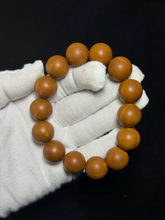 核雕1.5全品铁核橄榄核正圆光珠工艺手串