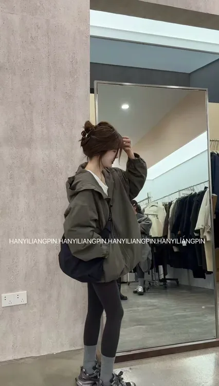 【加棉冲锋衣】韩版连帽休闲外套