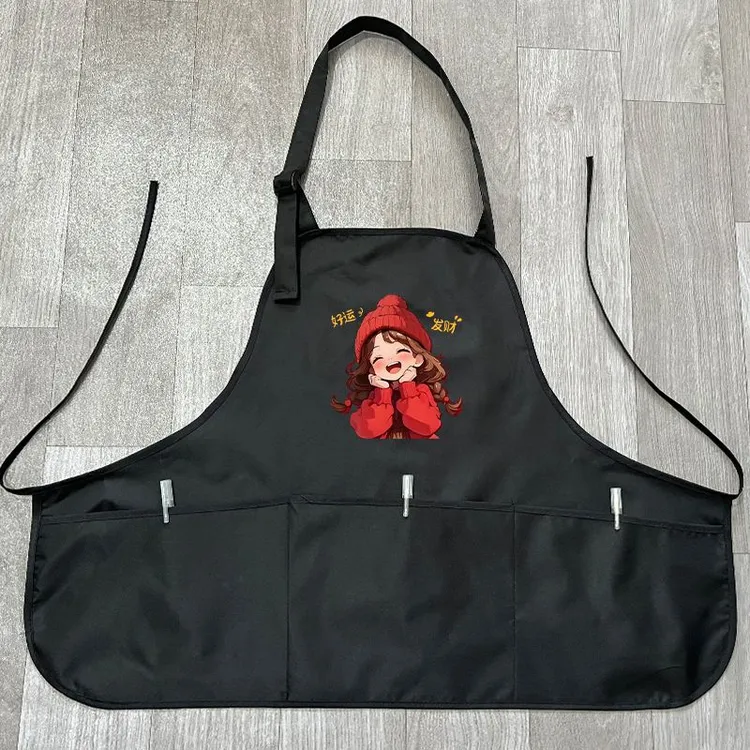 新款女士小个子厨房防水防油围裙定制logo男女通用实用男工作必备