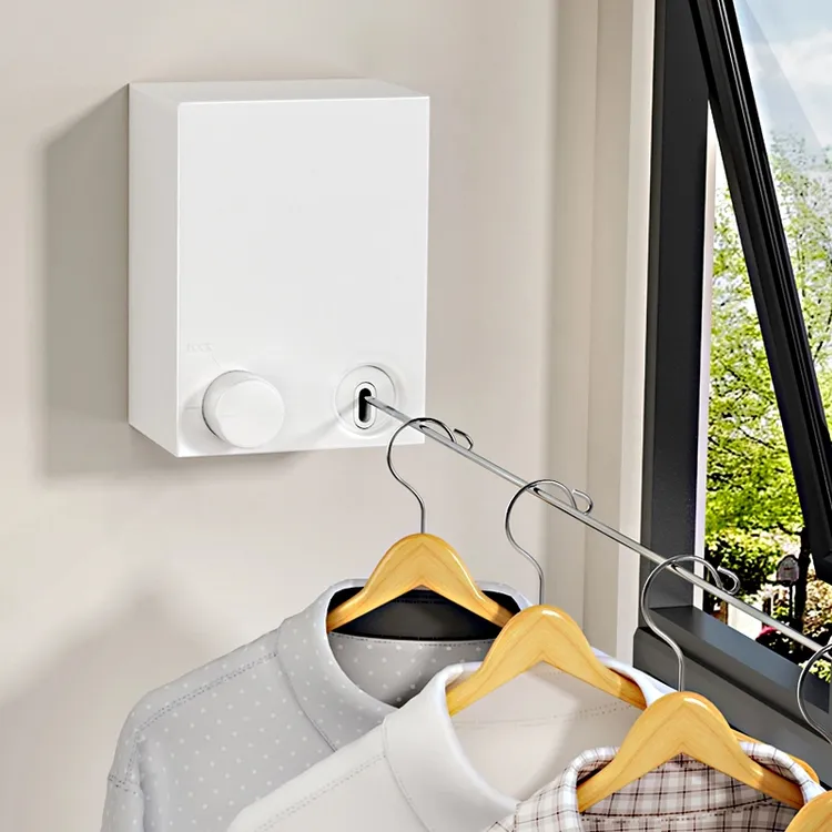 九牧王隐形晾衣绳免打孔阳台晾衣杆卫生间凉衣神器伸缩挂衣架室内