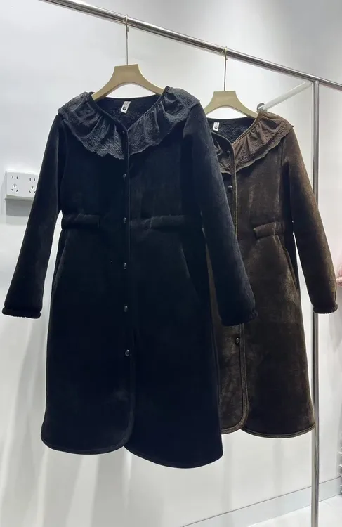 通勤风女长裙青年睡衣百搭女装黑色中长款修身加绒时尚休闲