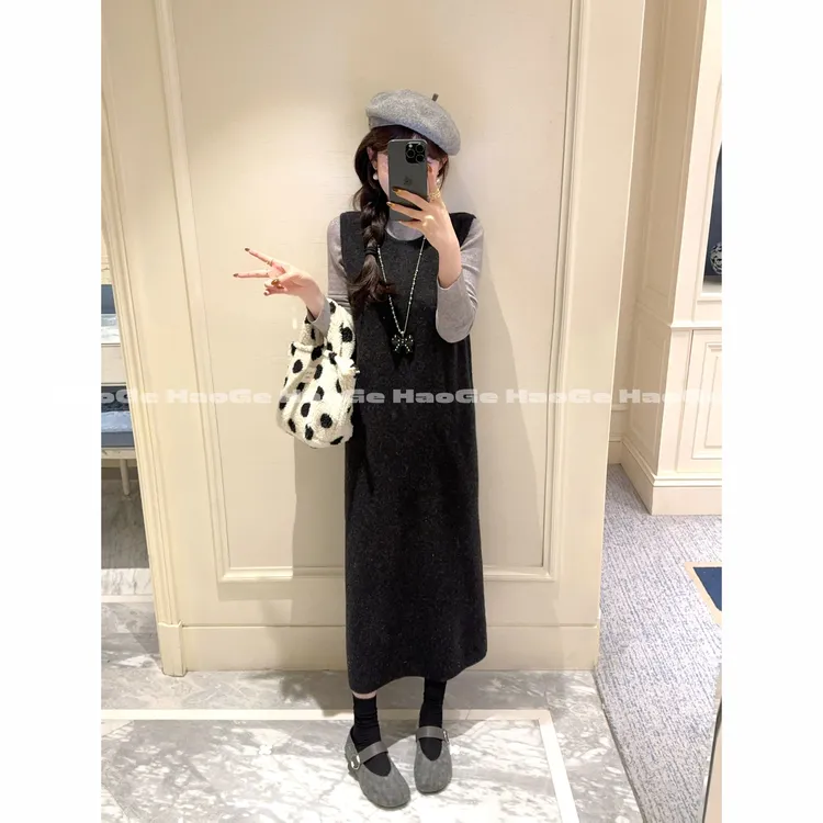 浩哥严选●全羊毛连衣裙预HGQ5LYQ4356A时尚气质显瘦中长款秋冬款