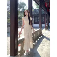 凌茜【游心婷】国风新中式气质优雅长裙收腰显瘦高级感春夏连衣裙
