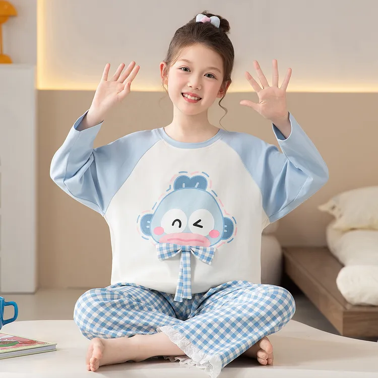 儿童睡衣纯棉秋装2025新款小丑鱼长袖套装可爱小女孩可外穿家居服