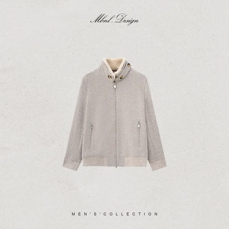 MBNL-F「B.C Luxury」秦磊男装简约设计羊毛立领夹克LL-WWT0129