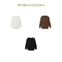  【PGXIAOM】润秀定制黑  白 咖三色简约长袖T恤衫TX10309         