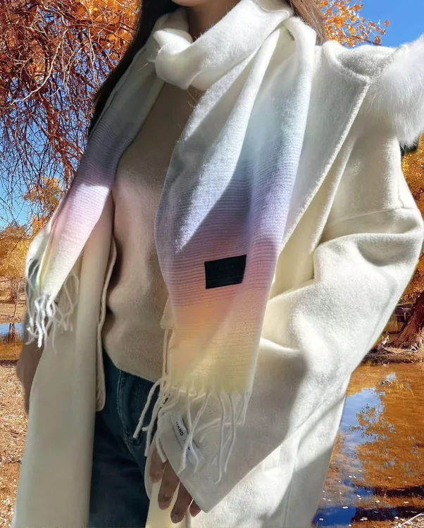 新款百搭加长厚围巾男女秋冬季爆款韩系氛围感学生情侣围脖