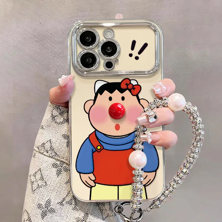 红绿胖虎适用苹果15华为vivo/oppo小米iPhone16电镀大视窗手机壳