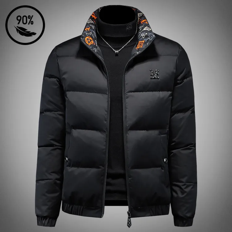 蒙鲁巴恩潮牌短羽绒服男冬季外套新款加厚保暖立领白鸭绒羽绒夹克
