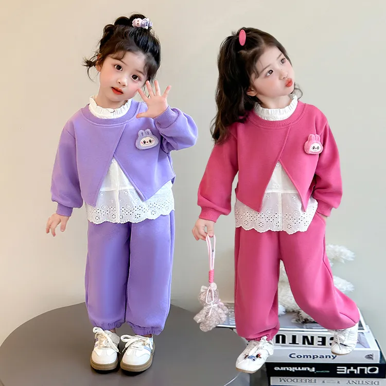 女童套装秋季2025新款洋气时髦儿童女宝秋装巨好看卫衣休闲两件套