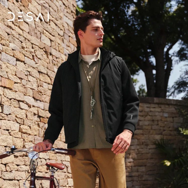 【德赛】冬季保暖冬季休闲拉链连帽收口袖三合一马甲羽绒外套WED212