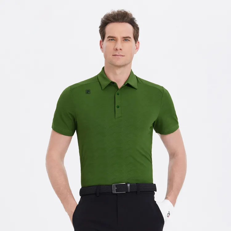 夏高尔夫男polo衫冰感透气运动短袖T恤高尔夫服装男速干大码上衣