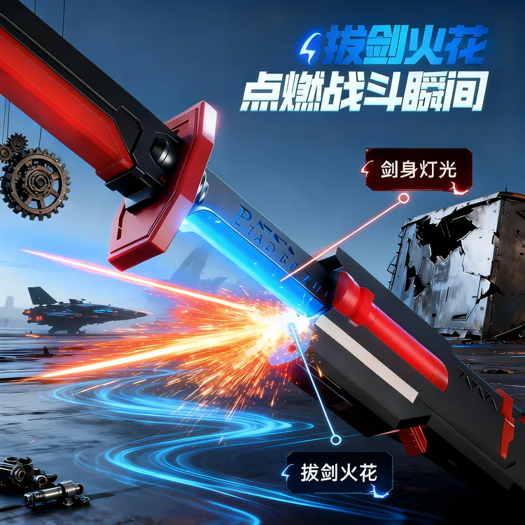火花光剑星际战刃刀火星男孩激光剑玩具炫酷战刃男孩生日礼物玩具
