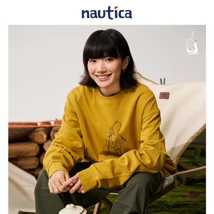 《逆爱明星》nautica白帆 日系潮流印花抗菌柔软圆领T恤TW5302