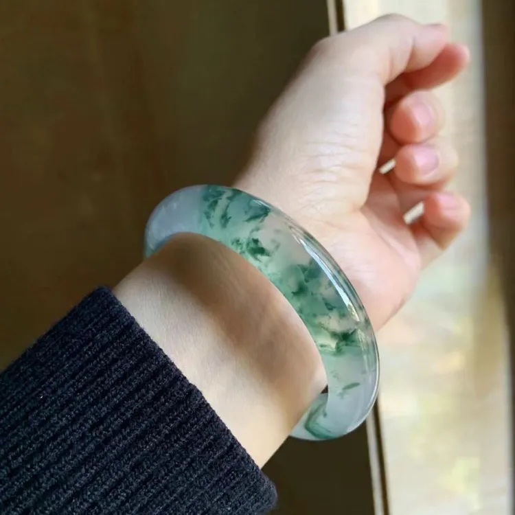 正品爆款冰透飘花正圈女款精美时尚百搭女款手镯.