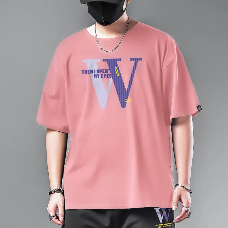 t恤男夏季大码男装宽松加肥加大胖子短袖潮流百搭男士休闲运动衫