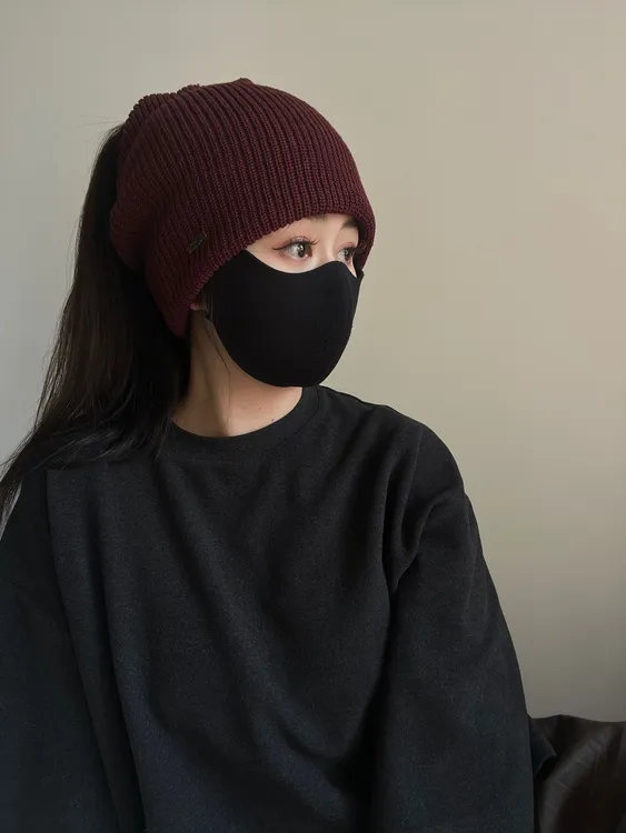 可扎马尾-莱赛尔+亚麻高品质男女同款堆堆帽松弛感保暖冷帽包头帽