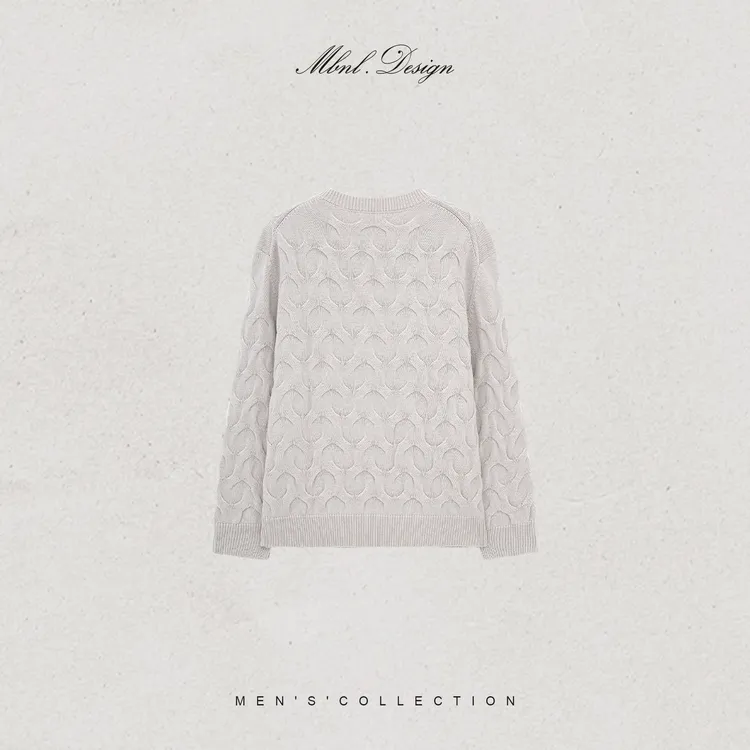 MBNL-F「6-Pin」秦磊男装660g澳洲羊毛定织细腻肌理毛衣LL-WSY1209