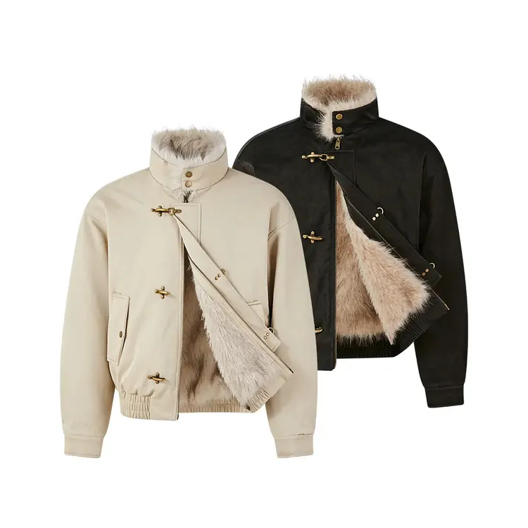 KRE现货「暗裔」1000g染尖托卡长毛飞机扣哈灵顿珠光皮衣过冬座山雕