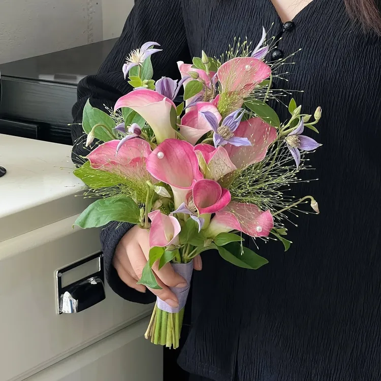 彩色马蹄莲鲜花批发真花水养鲜切花云南基地直发家用客厅办公婚庆