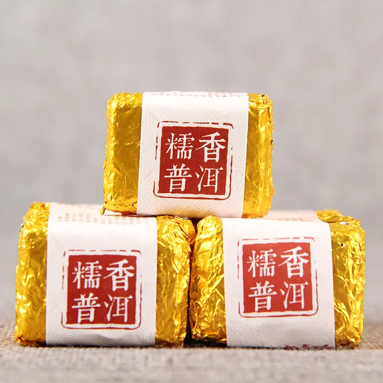 批发 普洱茶云南普洱茶熟茶沱茶小金砖糯香普洱熟茶小方砖500 g