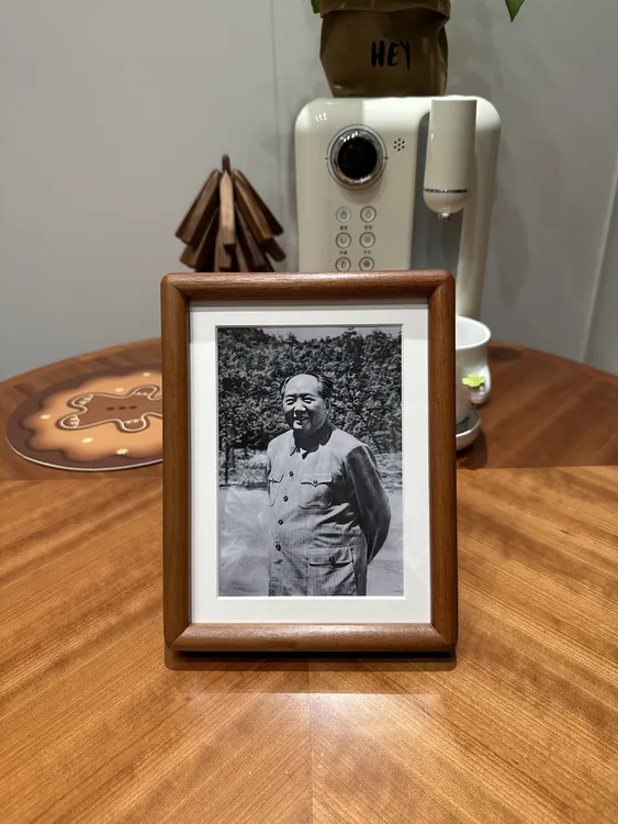 实木榫卯相框（毛爷爷井冈山墙画毛主席摆台客厅书房单位办公室）