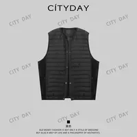 City Day 【楠哥】无性别 叠穿轻薄羽绒拼接摇粒绒马甲 990077