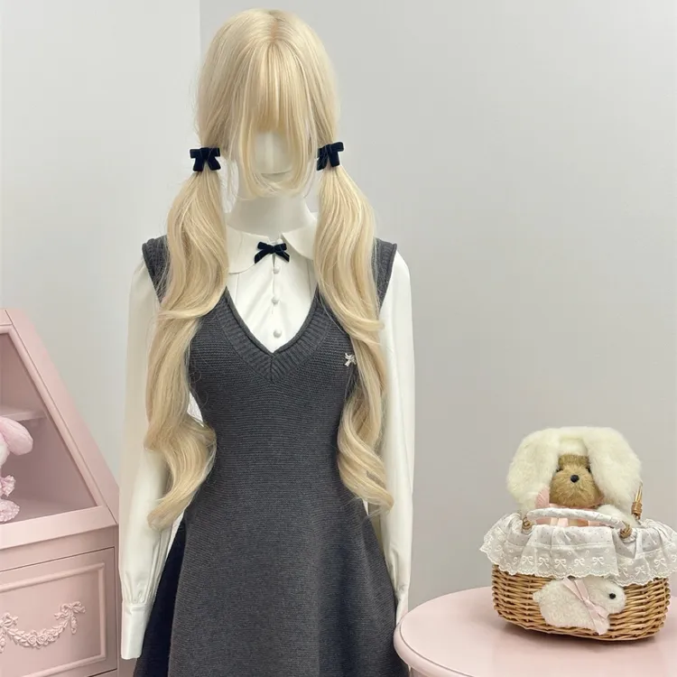 兔芝R 约会日掐腰显瘦加绒衬衣 高克重软糯收腰显瘦针织裙