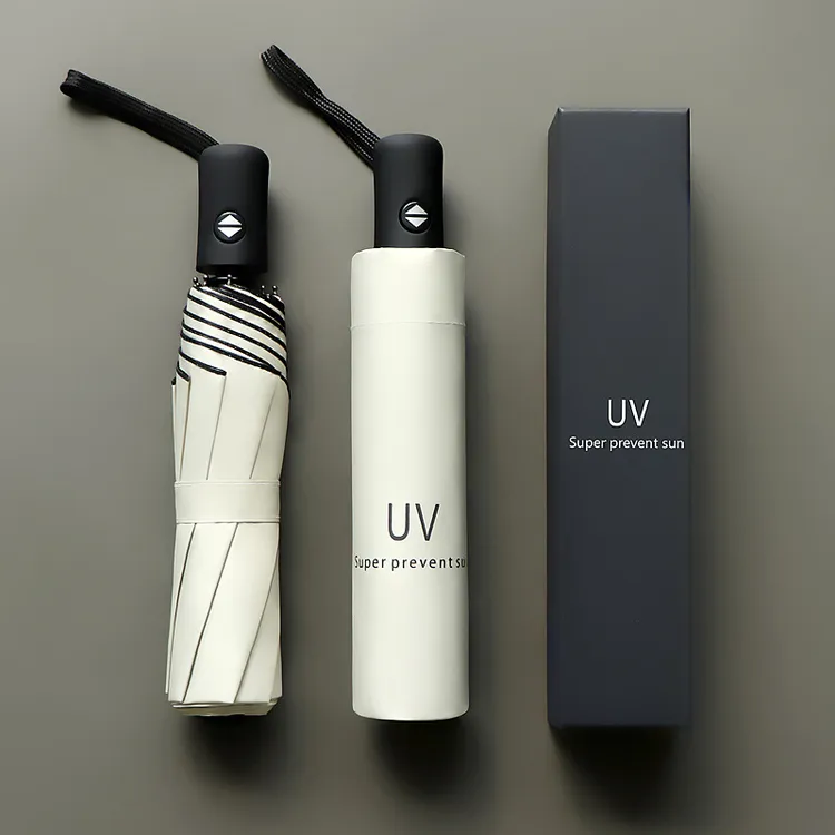 全自动防紫外线两用加大加固简约清新晴雨伞太阳伞遮阳伞折叠伞三