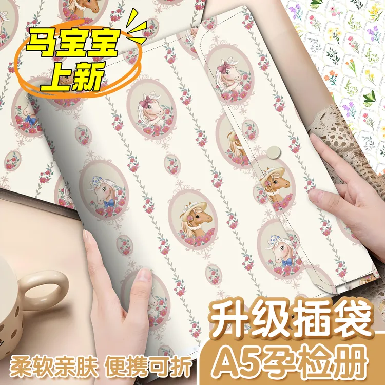 孕妈产检 A4A5小巧方便孕妇怀收纳册孕检报告单子文件夹孕期B超本