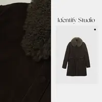  IDENTIFY冬季山羊绒毛领山羊反绒皮设计款羽绒外套25AWSS1206005