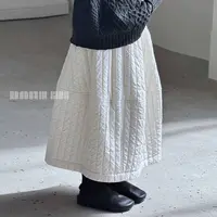 嗒囜【秋冬宝藏单品】暖乎乎 内置防风层 浮雕压线 女童裙子半身裙