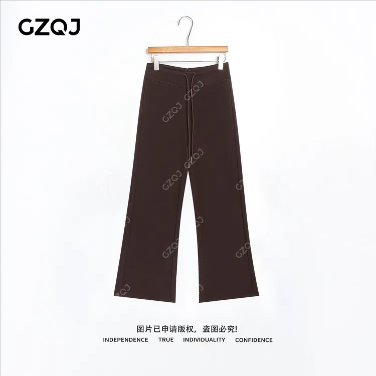 老琴私服【暖调松弛】加绒显瘦舒适瑜伽休闲微喇叭长裤女冬季85568