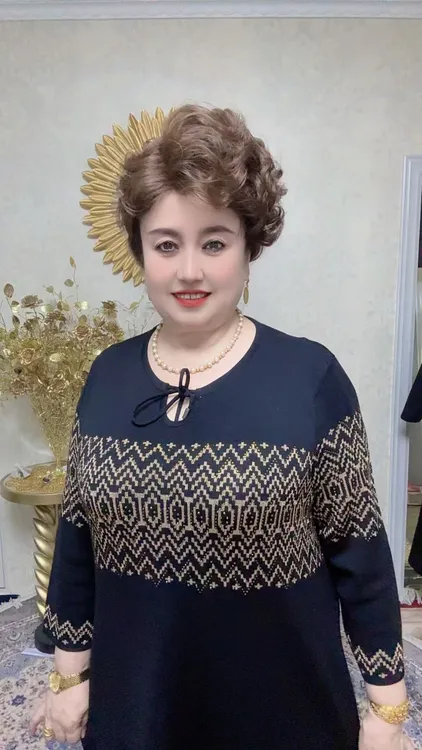 宽松型休闲风薄款波点GaRIS中老年女装常规A字型厚款