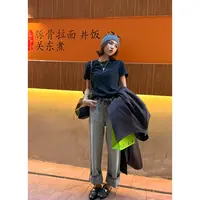 【娇娇私服定制】新款百搭高腰直筒牛仔裤（裤长92）82061#
