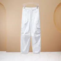 【程二女装】2025月光白立体挺括有型时尚阔腿工装裤6213