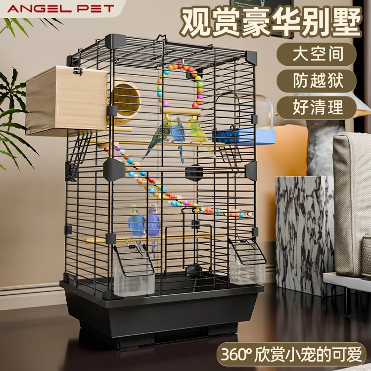 鸟笼子鹦鹉笼子2025新款家用观赏笼居家专用豪华虎皮金属大号别墅