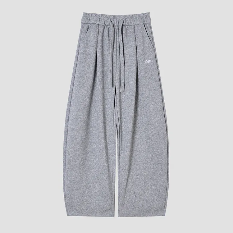 加绒刺绣运动卫裤女2025年秋冬新款束脚抽绳宽松弯刀休闲阔腿裤