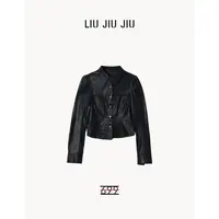 LIUJIUJIU 欧货高级感复古翻领夹克早春短款时尚百搭外套WT5638L