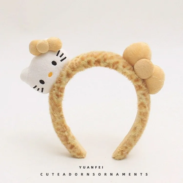 可爱猫咪豹纹发箍创意萌趣卡通头饰宽边洗脸发卡少女卖萌拍照头箍