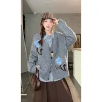 VGVL外套秋冬款设计感韩版宽松百搭毛衣开衫女