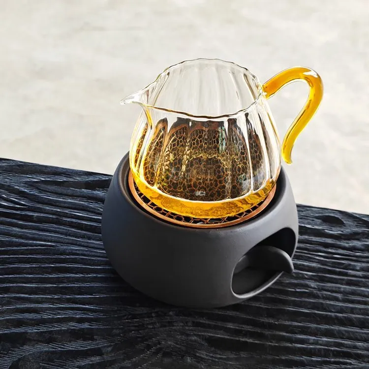 蜡烛煮茶炉套装温茶炉底座明火烤橘子热茶暖茶炉加热炉户外温茶器