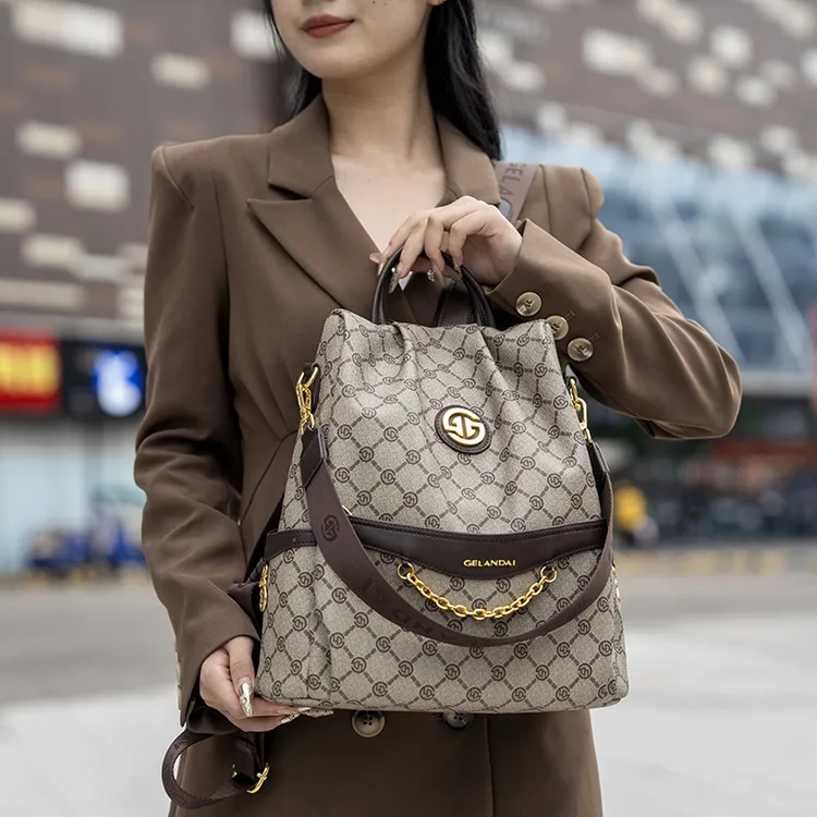 品牌双肩包女韩版多功能通勤防盗大容量旅行背包