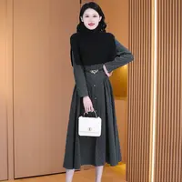 琪琪女装直播间2025新款广州十三行INS风轻奢连衣裙27981