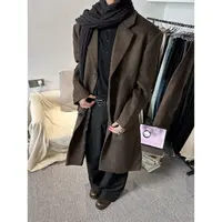 INTENT年度大衣重磅60%顺绒澳洲羊毛冬季长款加厚垫肩枪驳领外套