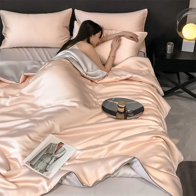 新款天丝夏被四件套 学生宿舍单件凉感丝夏被家用薄被子空调被