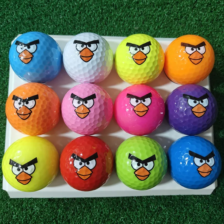 全新高尔夫球彩色球小鸟卡通球