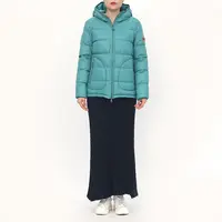 纯色女士鸭绒服外套连帽短款保暖冬季皮羽绒舒适厚款 196108